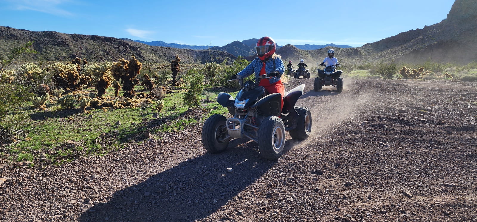 An ATV rider with Awesome Adventures.