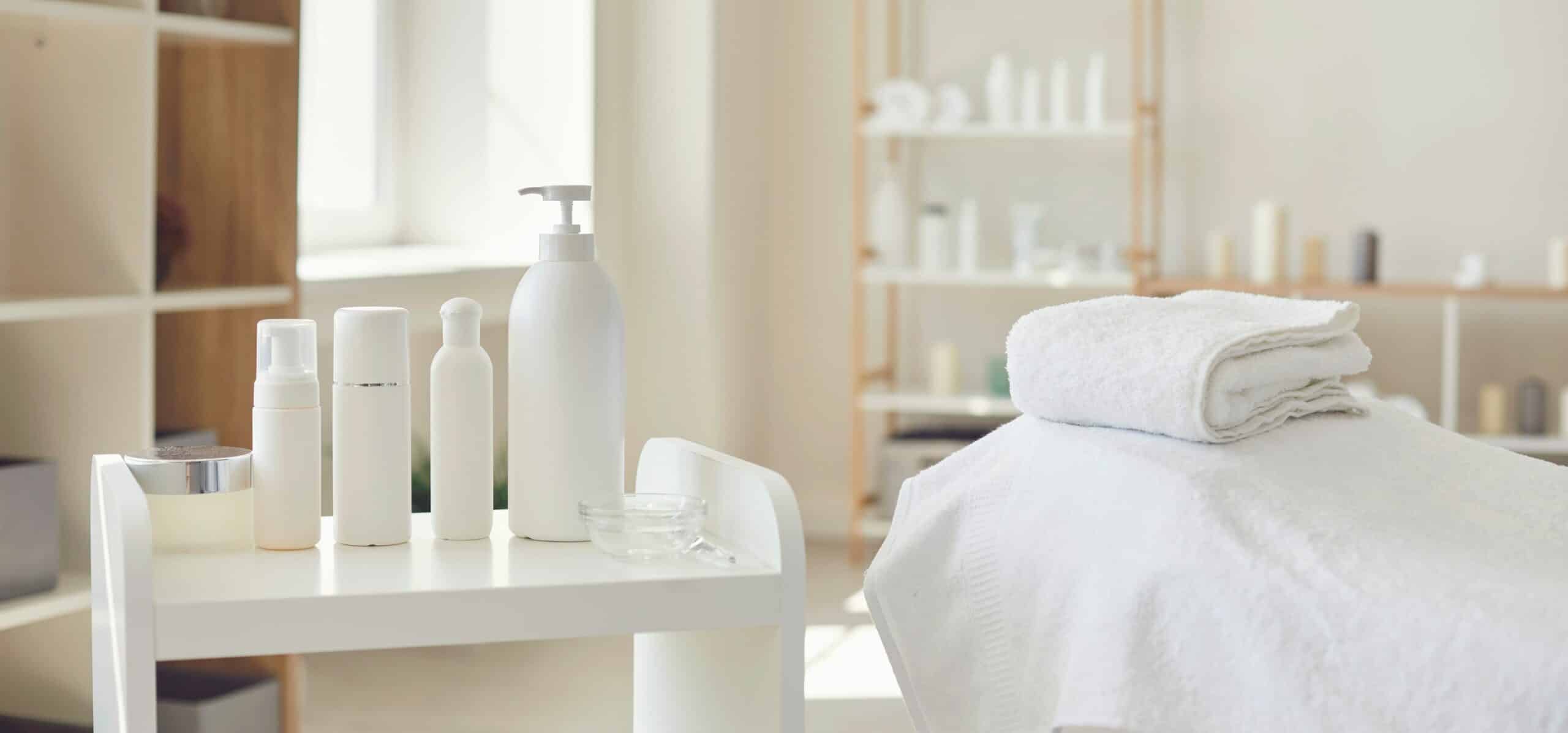 a spa room with a massage bed for pampering during bachelorette party